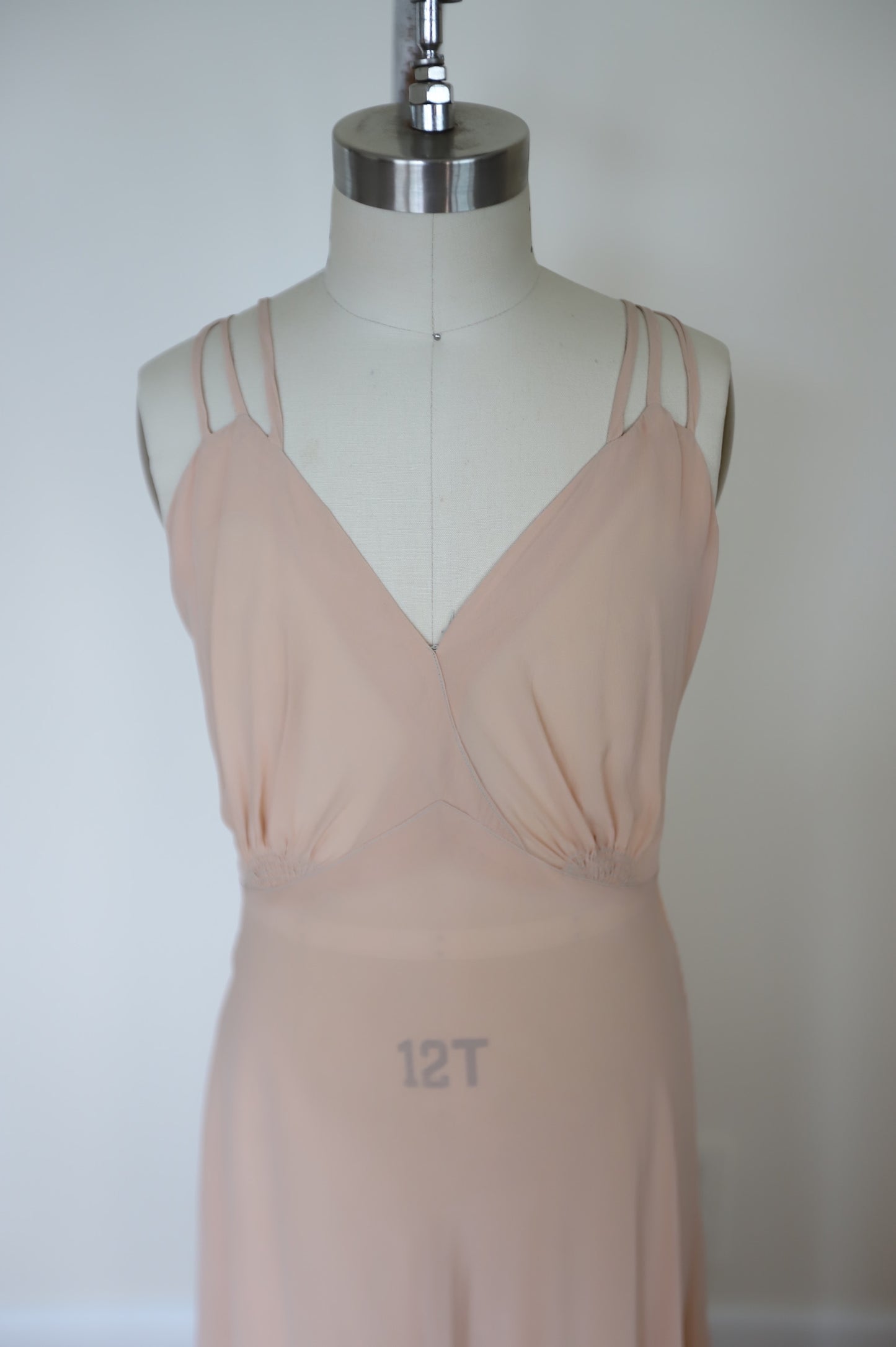 1930s/1940s Silk Chiffon Dress