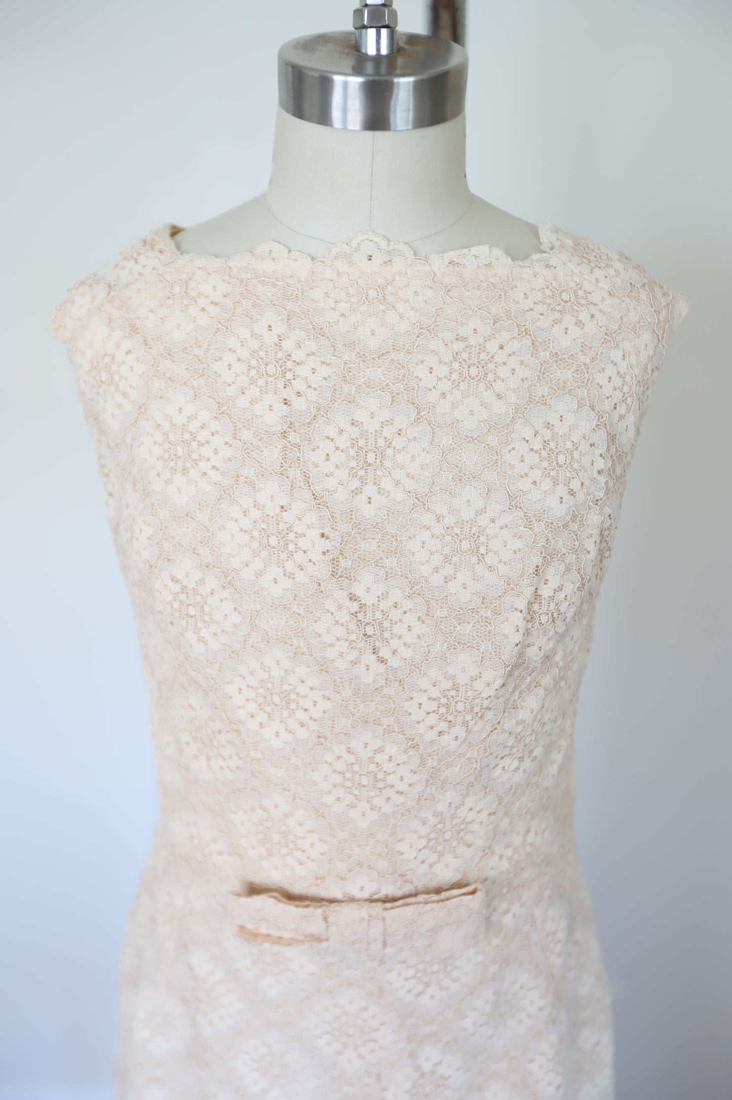 1950s Lace Wiggle Bridal Dress with Matching Jacket