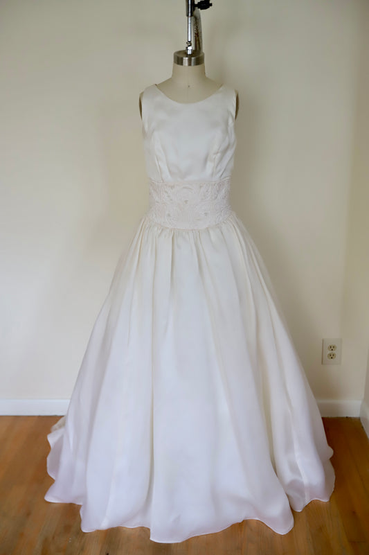 90's Silk Organza Bridal Gown