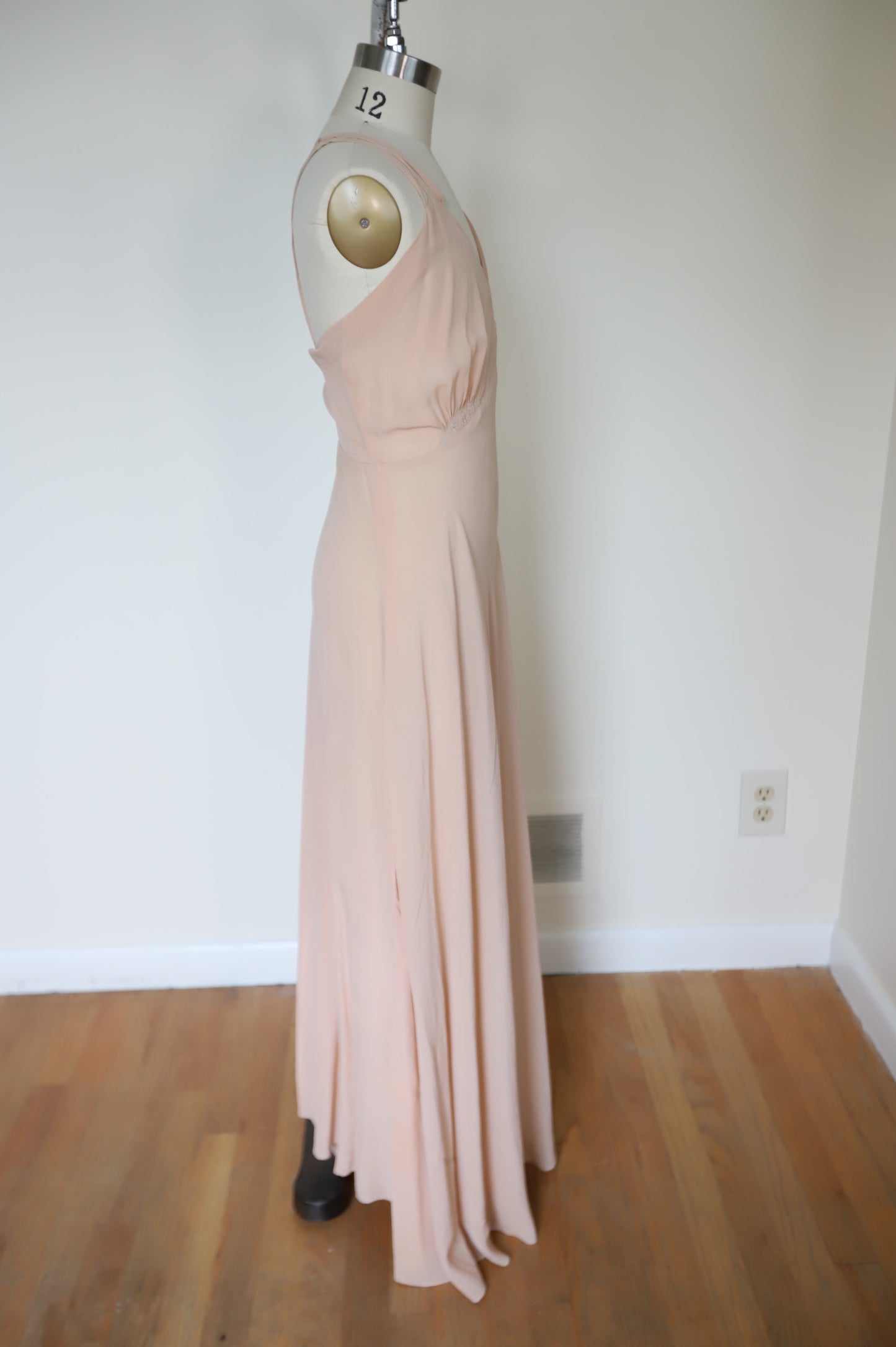 1930s/1940s Silk Chiffon Dress