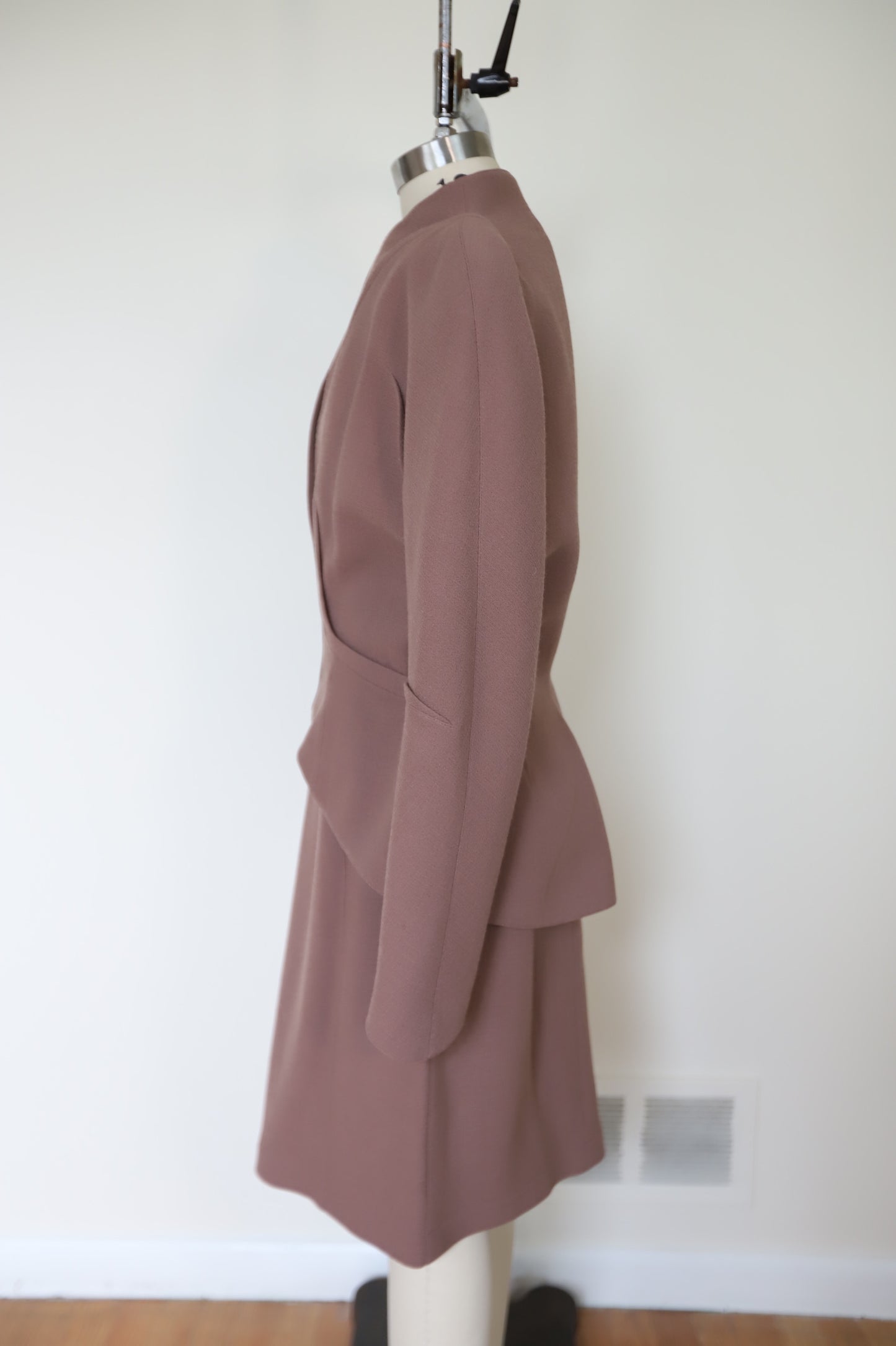80s/90s Thierry Mugler Wool and Silk Skirt Suit