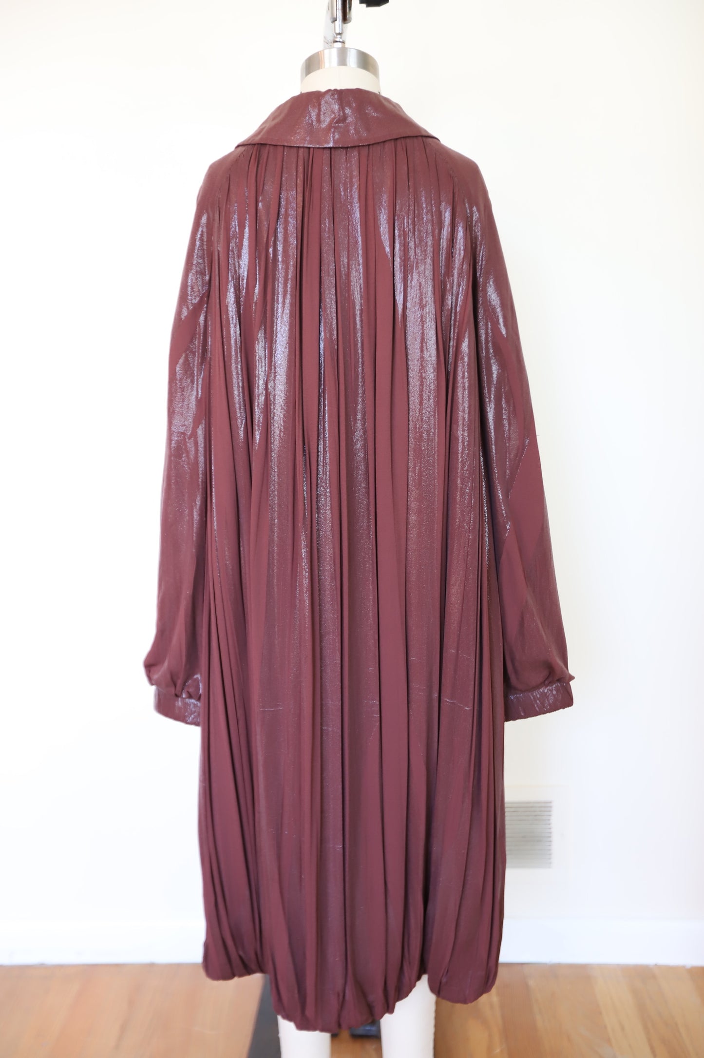 Alberta Ferretti Pleated Long Sleeve Balloon Dress 8-10