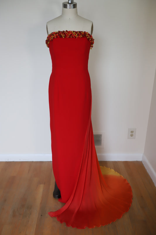 Alma Couture Strapless Dress