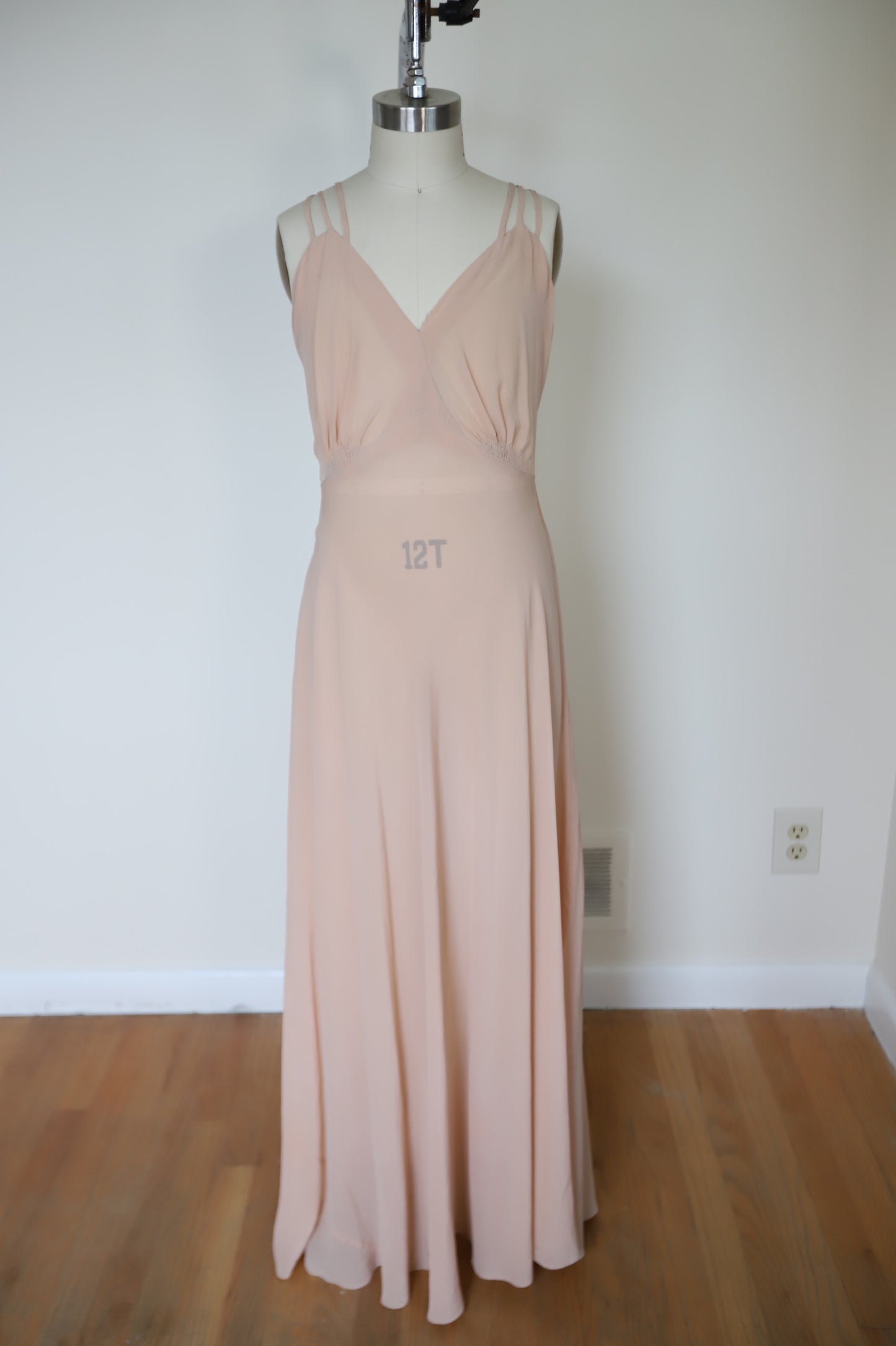 1930s/1940s Silk Chiffon Dress