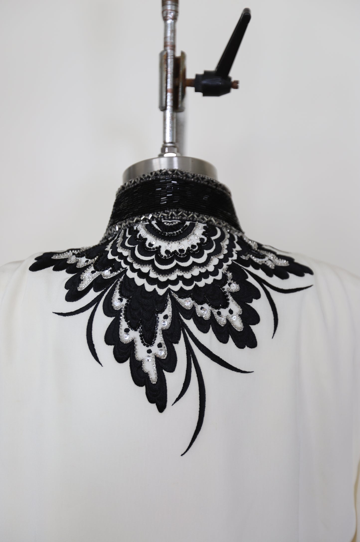 1980's Bob Mackie Beaded Embroidered Cropped Bridal Bolero