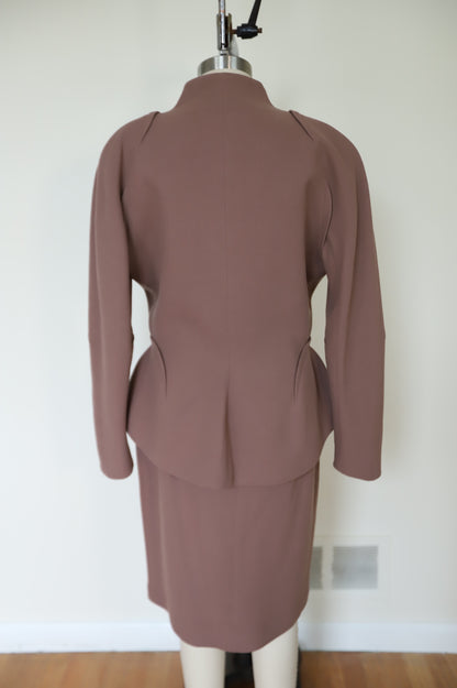 80s/90s Thierry Mugler Wool and Silk Skirt Suit