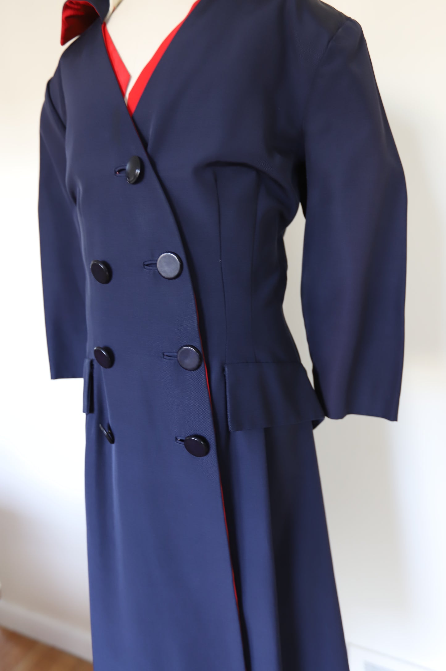 1940s Vintage Double Breasted Coat Dress