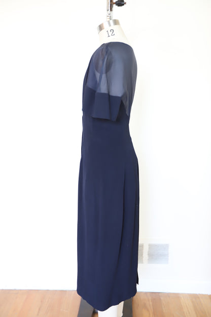 90s Valentino Sheer Top Button Dress