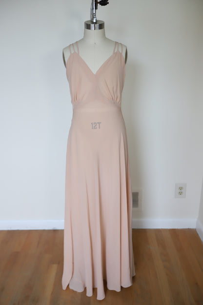 1930s/1940s Silk Chiffon Dress