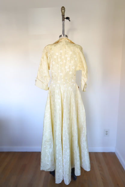 1930s Vintage Brocade Duster Robe