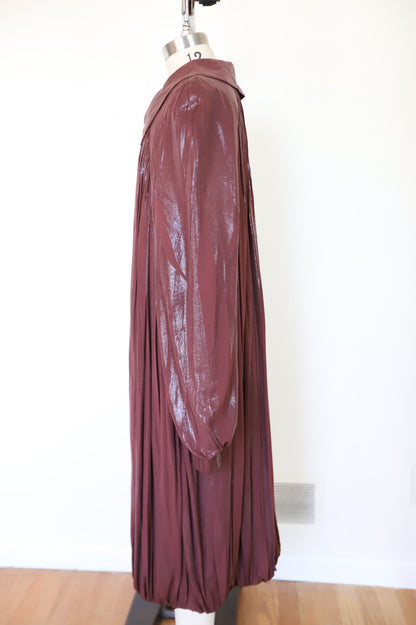 Alberta Ferretti Pleated Long Sleeve Balloon Dress 8-10