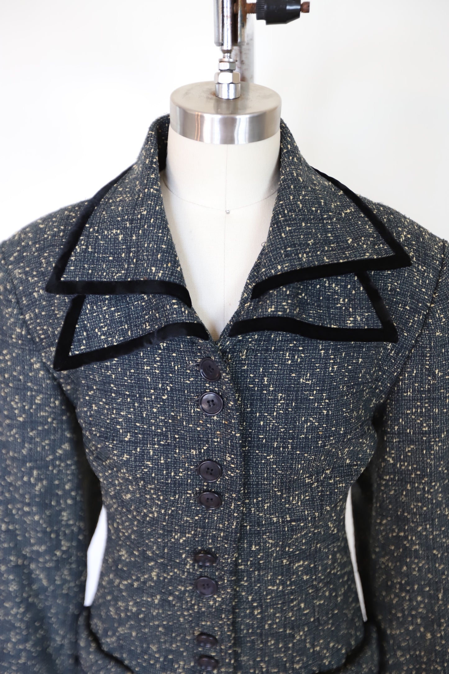 80s/90s Norma Kamali Wool Boucle Blazer