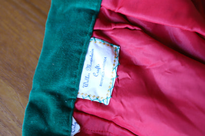 1970s Vintage Velvet Patchwork Christmas Skirt