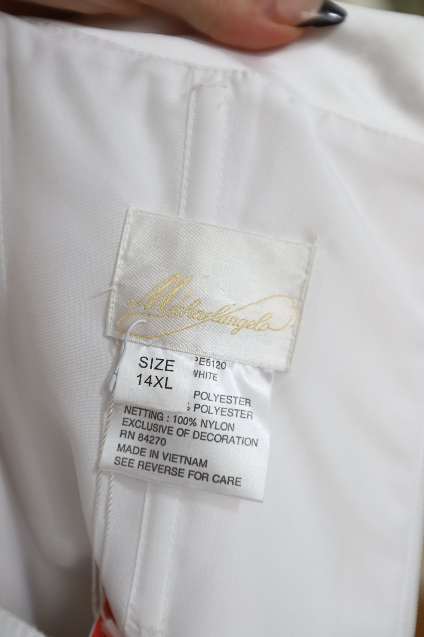 1990's Strapless Bridal Bow Gown Button Back With Train