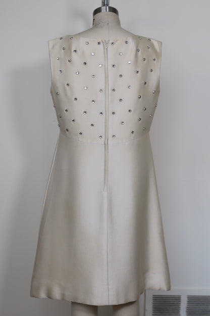 1960's Rhinestone Bow Mini Dress