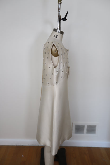 1960's Rhinestone Bow Mini Dress