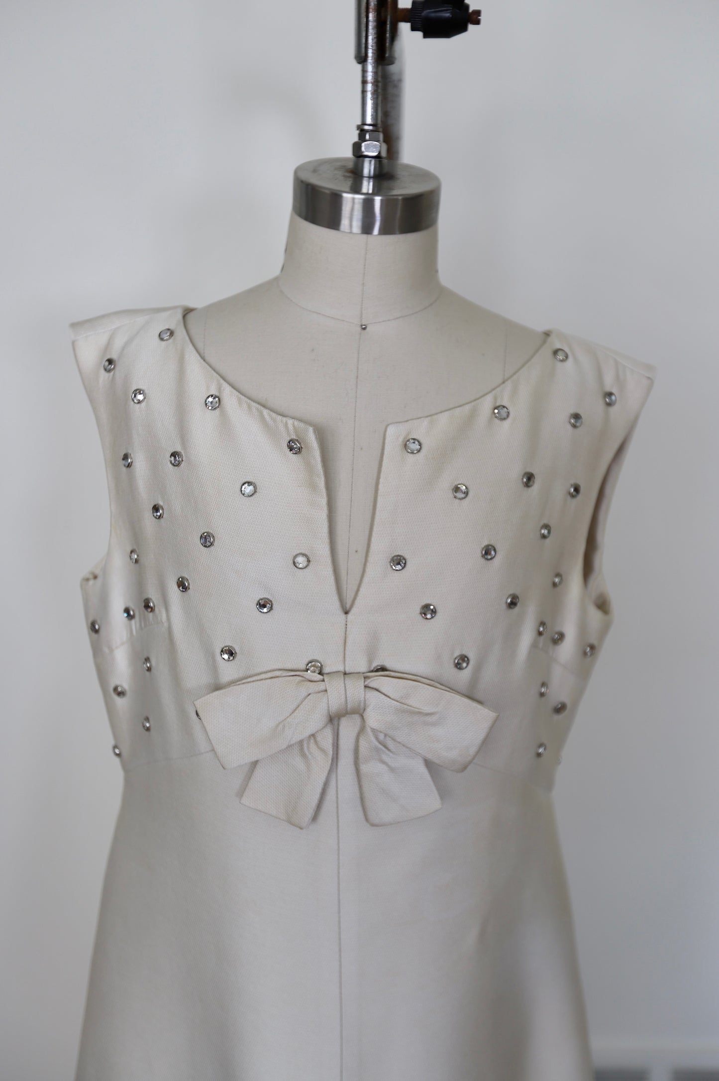 1960's Rhinestone Bow Mini Dress