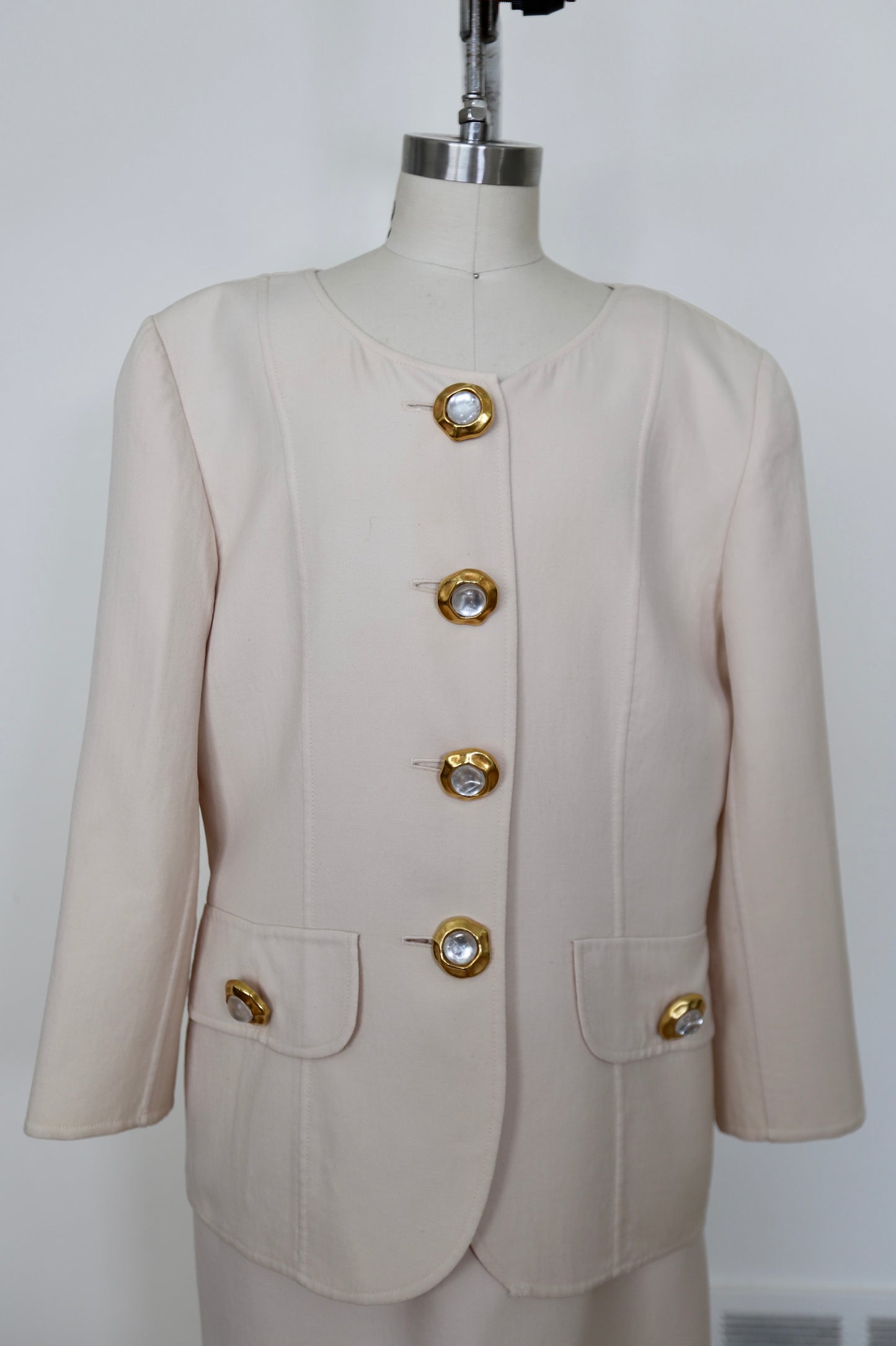 1980's Oscar De La Renta Skirt Suit
