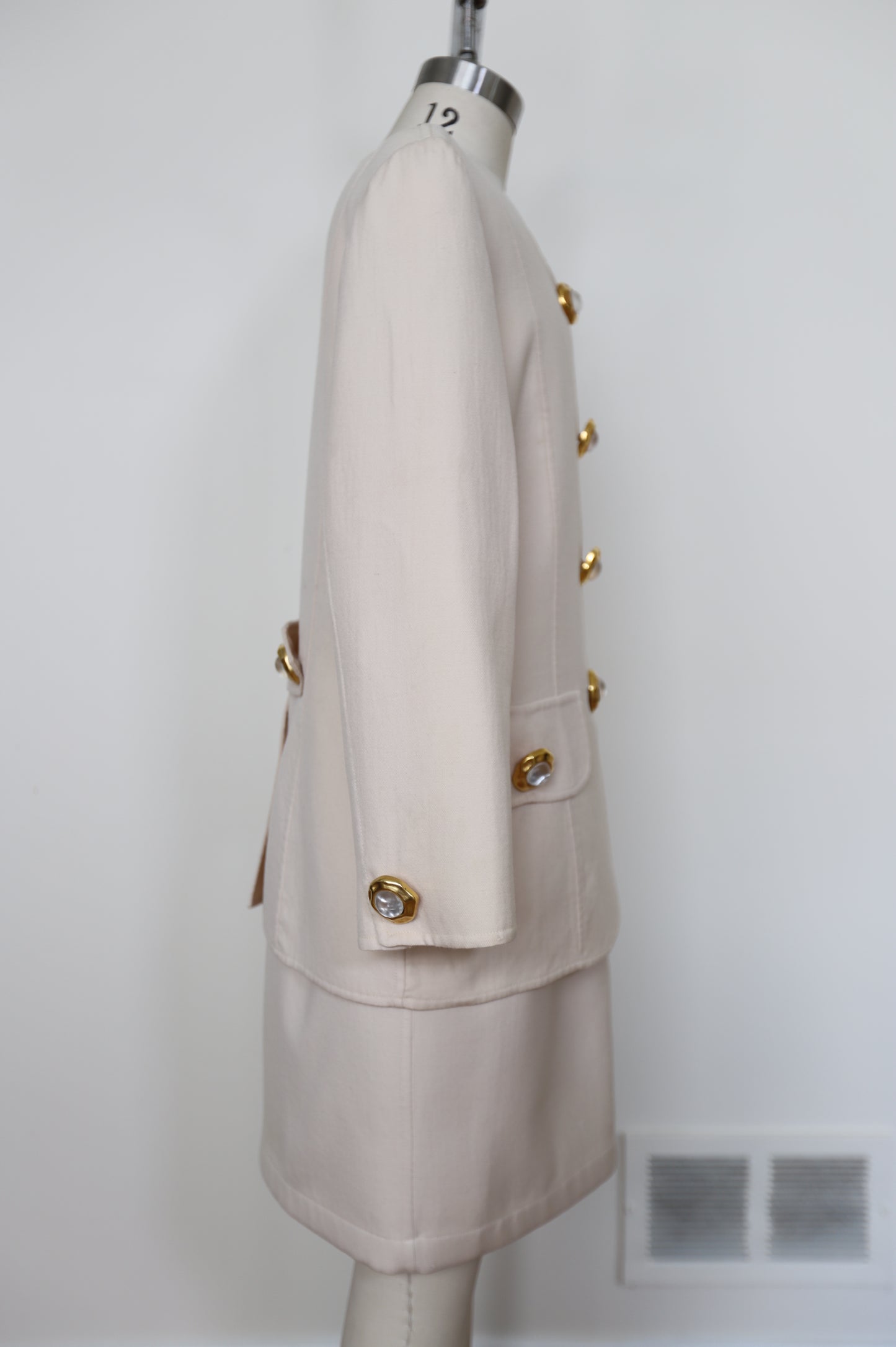 1980's Oscar De La Renta Skirt Suit