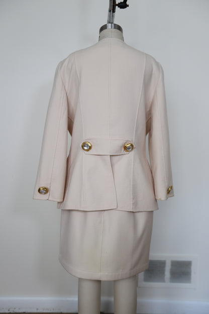 1980's Oscar De La Renta Skirt Suit