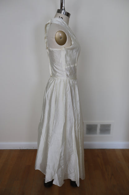 1950's Silk Taffeta 2 Piece Halter Dress W/ Bolero