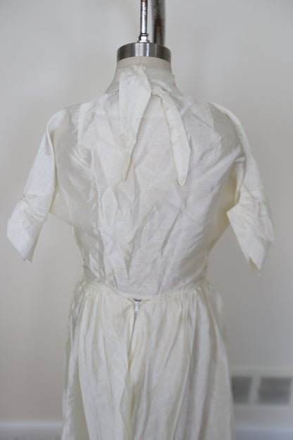 1950's Silk Taffeta 2 Piece Halter Dress W/ Bolero
