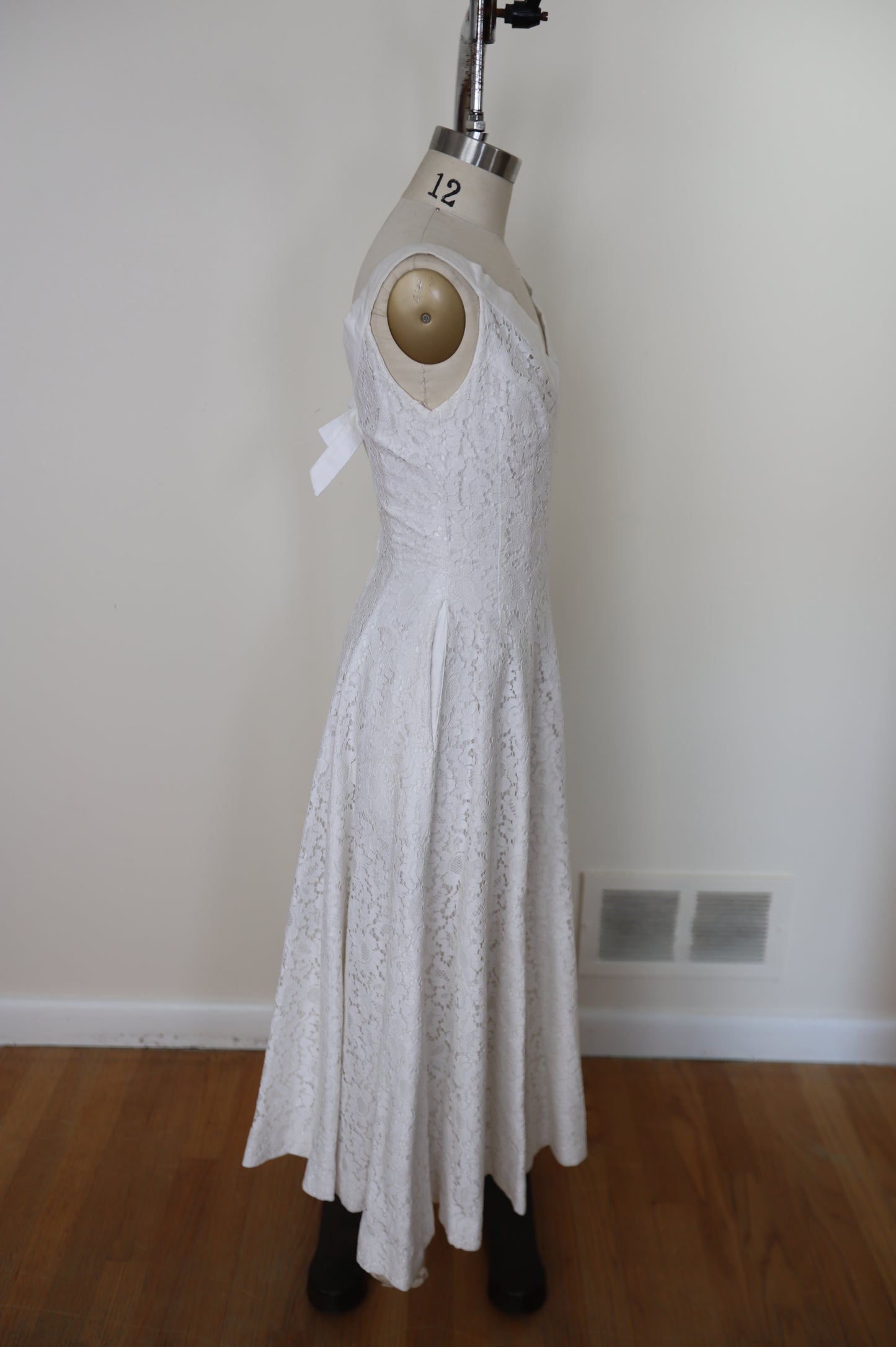 1950's Johnny Herbert Lace A Line Tea Dress