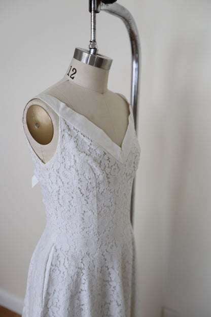 1950's Johnny Herbert Lace A Line Tea Dress