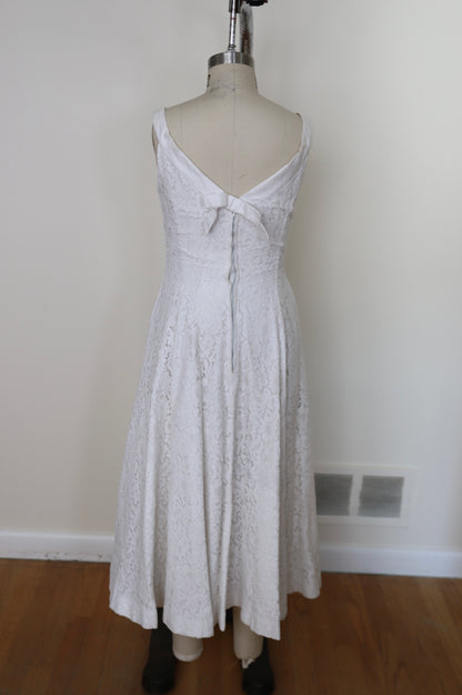 1950's Johnny Herbert Lace A Line Tea Dress